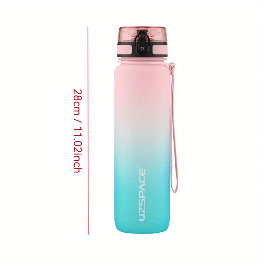 33.81 oz Multipurpose Polycarbonate Water Bottle - Leakproof, Insulated, Large Capacity PC Fitness, Student, Business, Hiking, Hot & Cold Beverage Container with Portable Handle