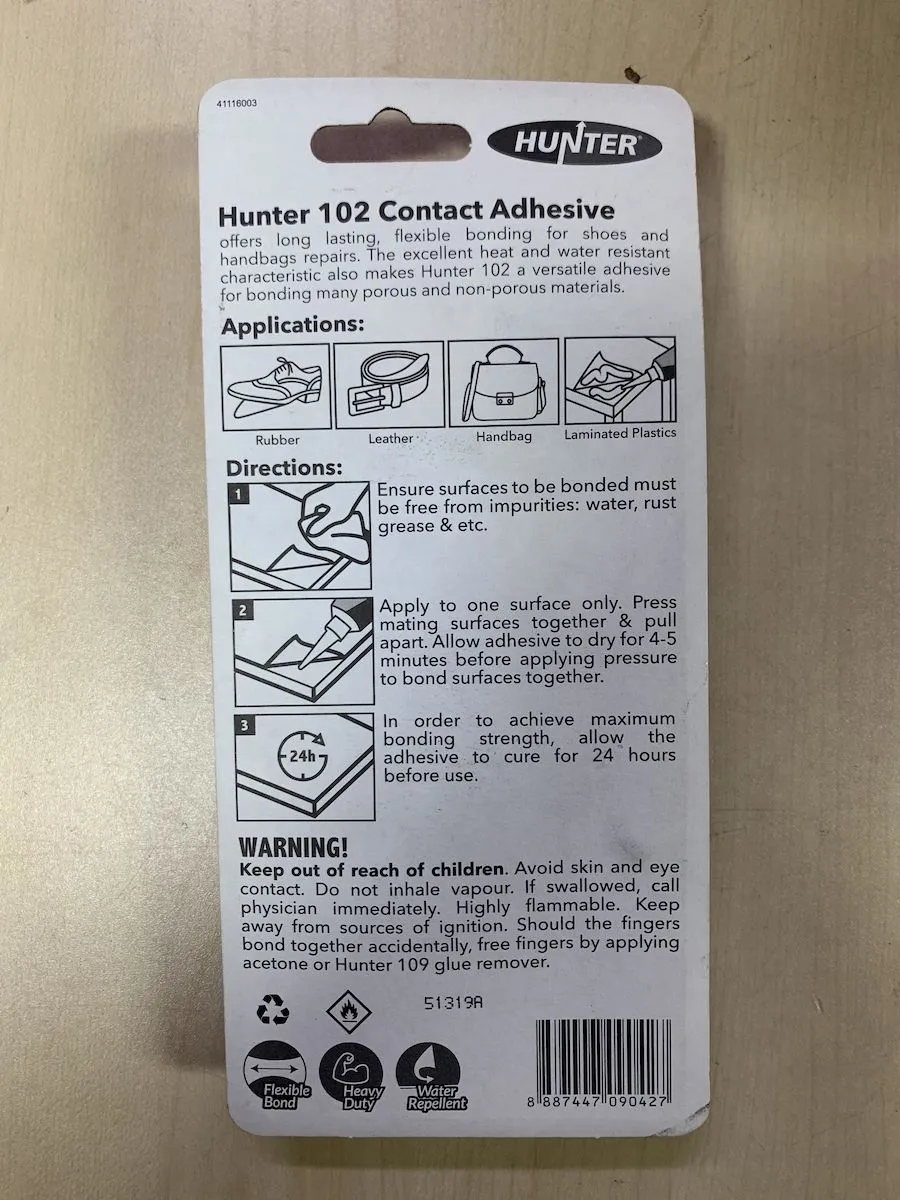 Hunter 102 Contact Adhesive Glue Rubber Glue Leather Glue Handbag Glue Laminated Plastic Glue