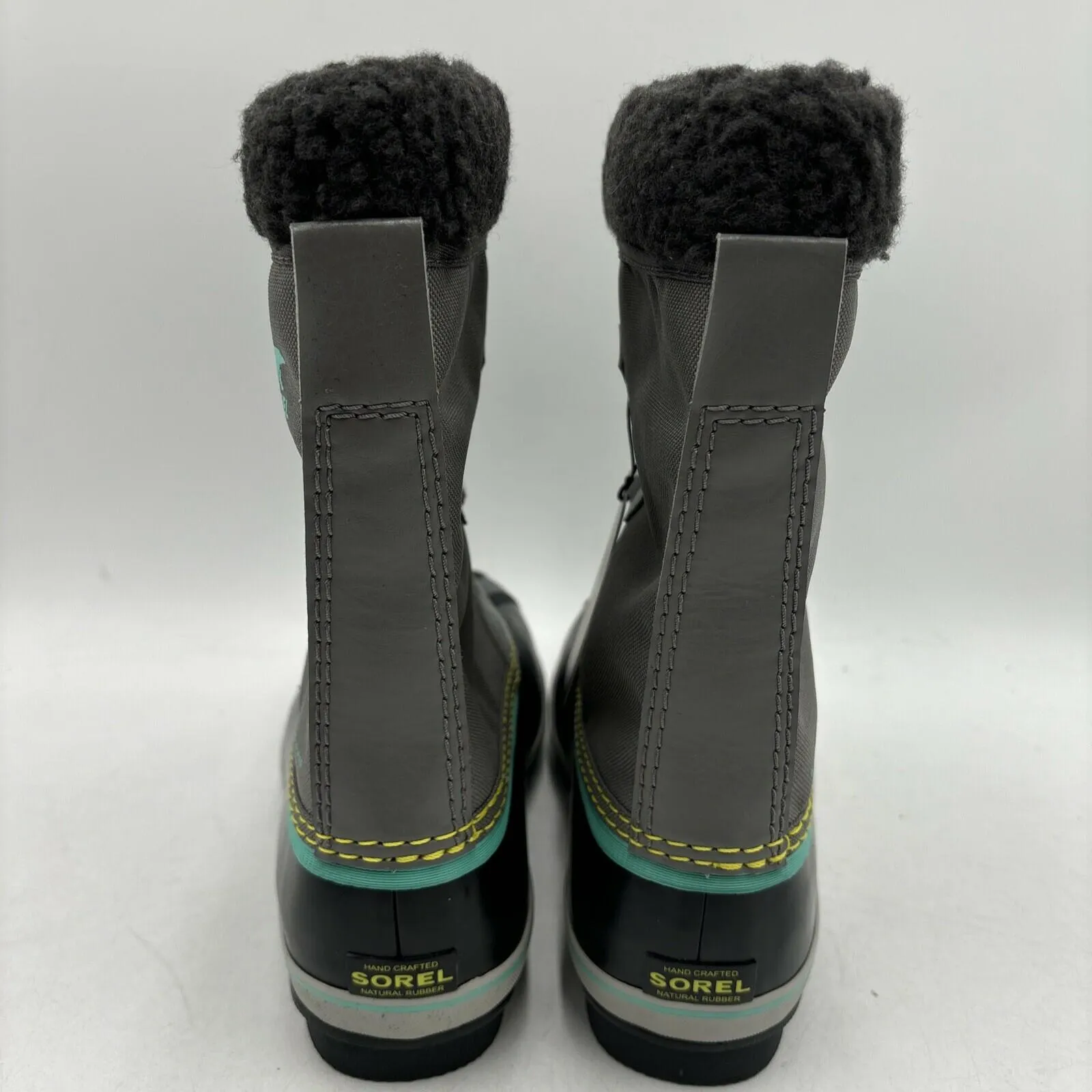 NWOB SOREL Kids Yoot Pac Nylon Children Unisex Boots Quarry Dolphin Size 6 - Like New