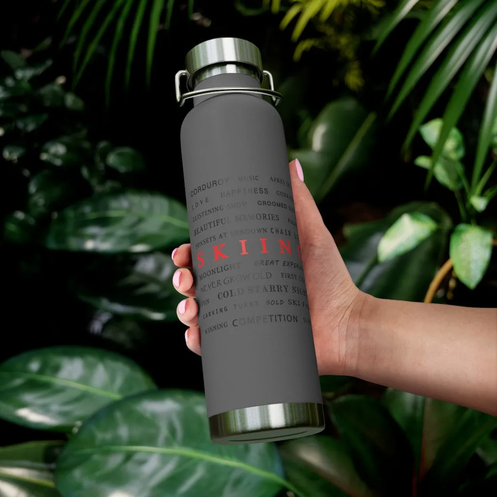 Skiing Memories Vacuum Insulated Bottle, Skiing Bottle, Skier Gifts
