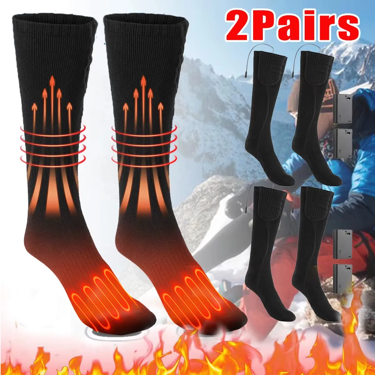 ThermoFeet Premium Heated Socks for Winter Adventures